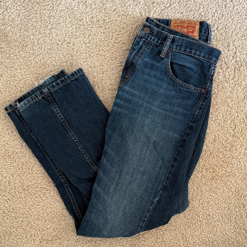 Levi's 527 Slim Bootcut Men's Jeans Dark Wash Size 34x34 Denim